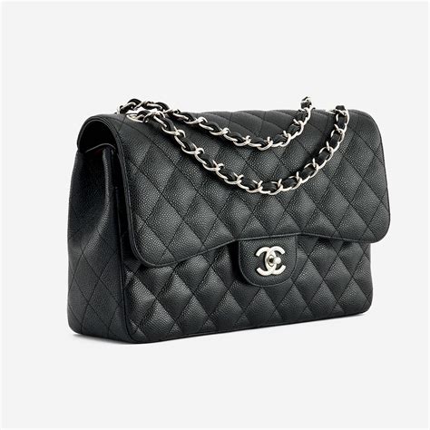 chanel caviar crossbody|Chanel Black Quilted Caviar Jumbo Timeless Classic Double .